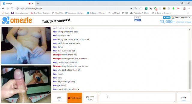 Skinny Omegle Girl Rubs Hairy Pussy to Orgasm W/ Sound