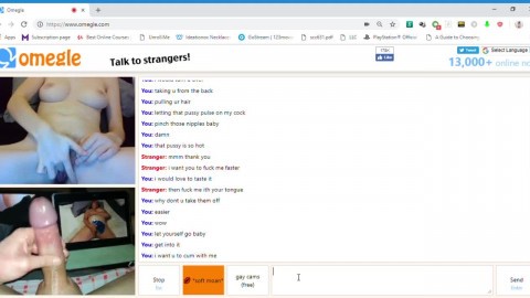 Skinny Omegle Girl Rubs Hairy Pussy to Orgasm W/ Sound