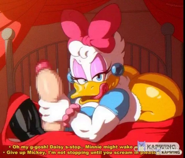 Daisy Duck Wanks Mickey Mouse's Big Cock!