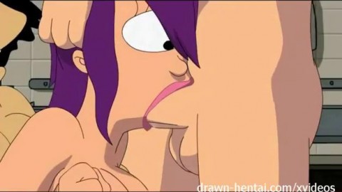 Futurama Hentai - Shower threesome