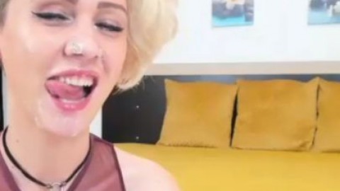 White girl Loves Sloppy DeepThroat MilkyBabes