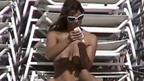 Exhibitionist Wife 37 & 42 Pt1 - MILF Heather Silk Public Shaved Pussy Flash For Topless Beach Voyeur!!!