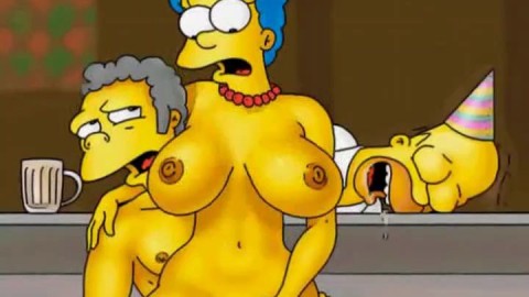 MILF Marge Simpson cheating