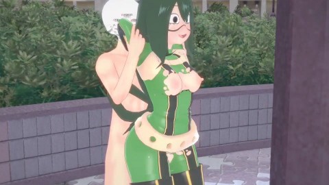 Tsuyu Asui having sex POV park 2 | Boku no hero | Short porn